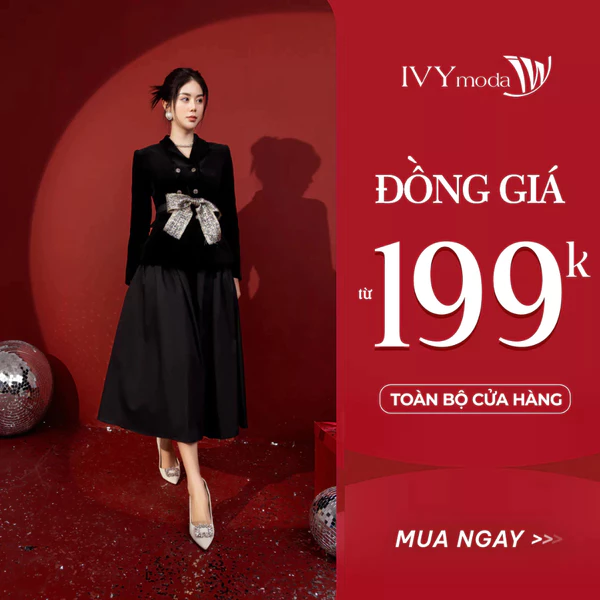 Áo vest nhung nữ 2 hàng khuy IVY moda MS 67M7973