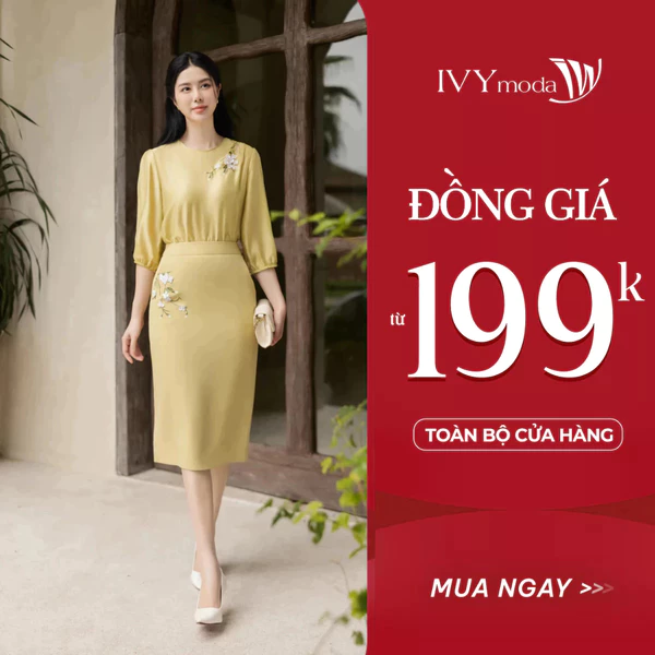 Chân váy bút chì 2 lớp thêu hoa, Chân váy công sở dạo phố nữ IVY moda MS 31M8807