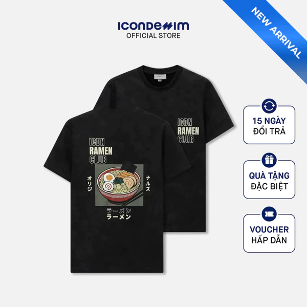 Áo Thun Nam ICONDENIM Ramen Club Form Regular ATID0758