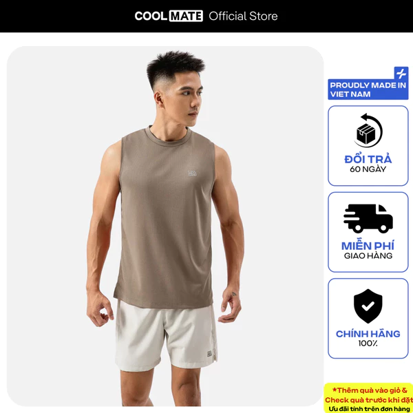 Set tập thể thao Áo Sleeveless Active Essentials + Quần Shorts 5" Moving Coolmate