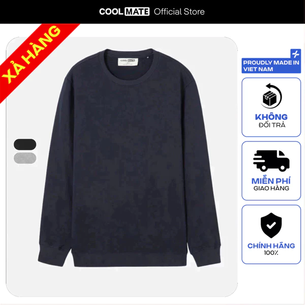 [MUA 2 GIẢM 40%][XẢ SỐC OUTLET - KHÔNG ĐỔI TRẢ]Áo thu đông Sweater Regular 100% Cotton Coolmate