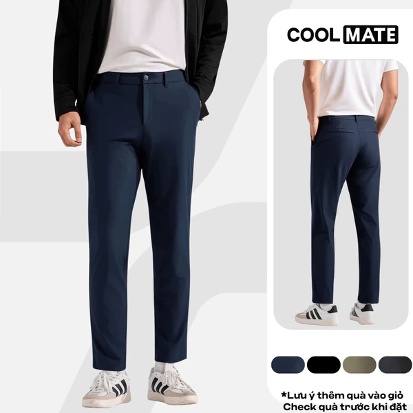 [TẶNG TẤT COTTON]Quần Dài ECC Warp Pants dáng Slim co giãn giữ form tốt, quần đi làm đi chơi dạo phố Coolmate