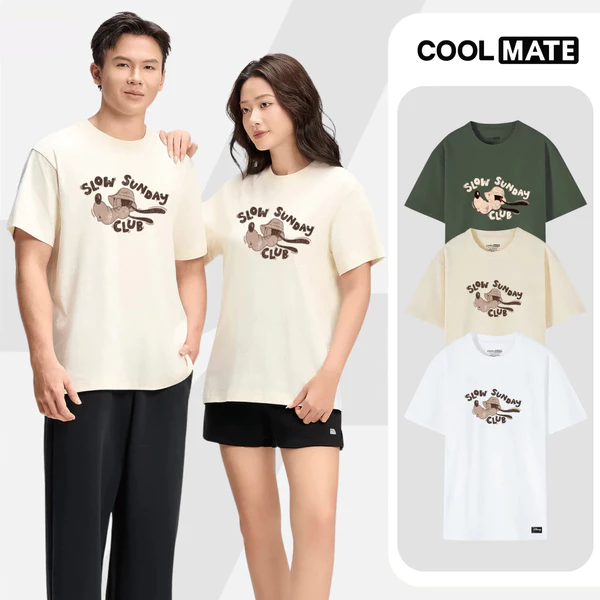 [MUA 3 GIẢM 12%][BST MIRL]Áo thun nam nữ 100% Cotton Relaxed Fit IN Slow Sunday Club - Coolmate