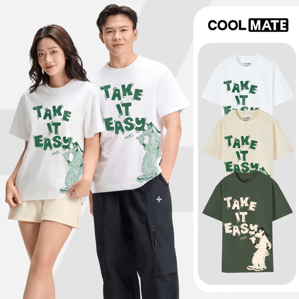 [MUA 3 GIẢM 12%][BST MIRL]Áo thun nam nữ 100% Cotton Relaxed Fit IN Take It Easy - Coolmate