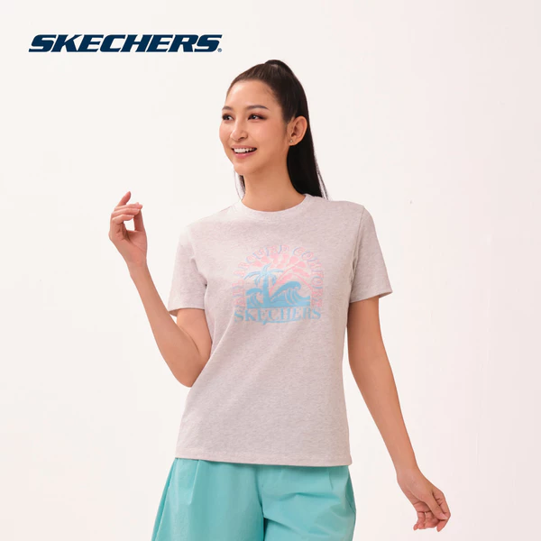 Áo Thun Tay Ngắn Nữ Skechers Cali Summer Iconic Short Sleeve Tee - SL126W163-0248