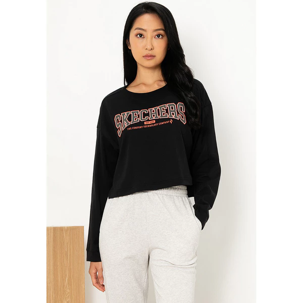 Áo Thun Tay Dài Nữ Skechers Basketball Culture Long Sleeve Tee - SL325W427-0018 Online Sale