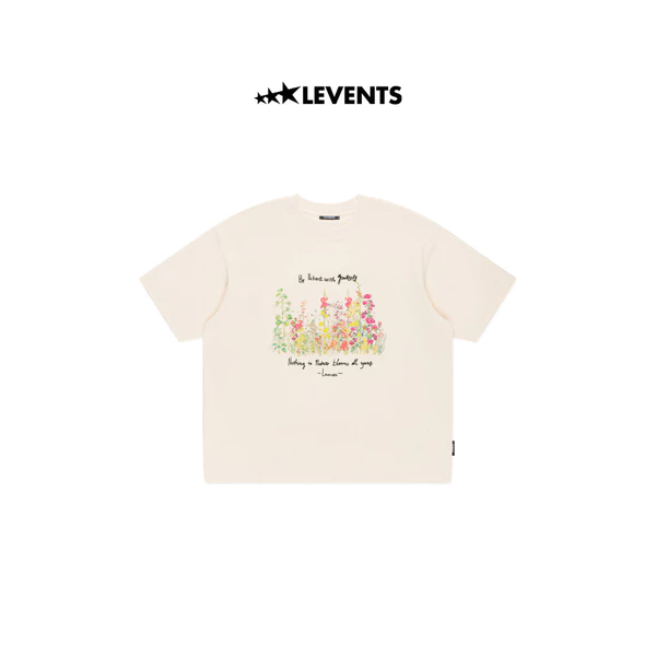 Áo Thun Levents My Garden Semi-Oversized Tee/ Tan 100% Cotton T-shirt
