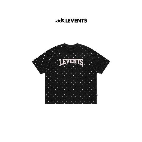 Áo Thun Levents Seasonal Polkadot Semi-Oversized Tee/ Black 100% Cotton T-shirt
