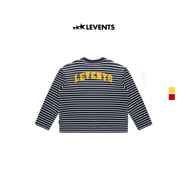 Áo Thun Levents Seasonal Striped Long Sleeve Boxy Tee 100% Cotton T-shirt
