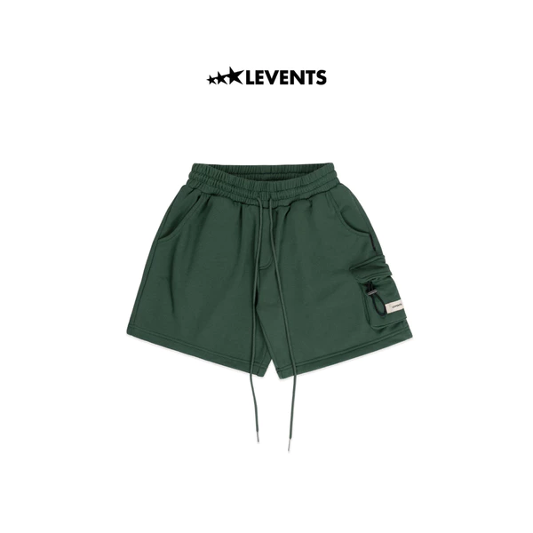 Quần Đùi Levents Cargo ShortPants/ Dark Green Nỉ Dày Dặn