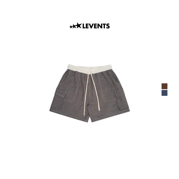 Quần Đùi Levents Sporty Plaid Cargo Shorts Kẻ Sọc Caro Hopsack