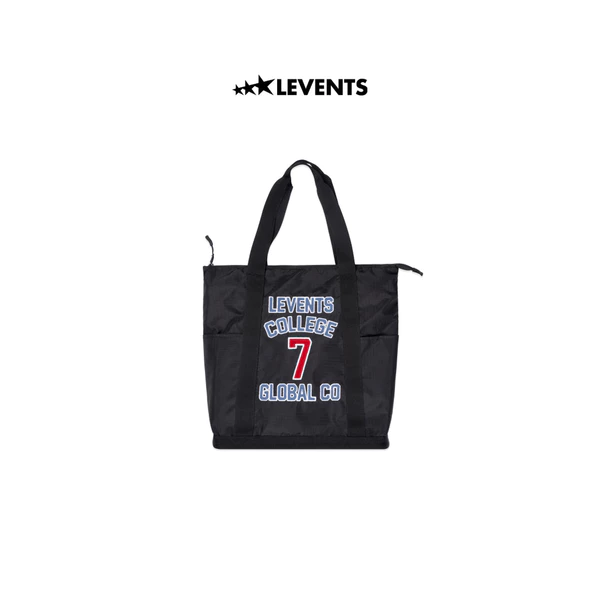 Túi Tote Levents College Nylon Tote Bag/ Black Nylon Chống Thấm