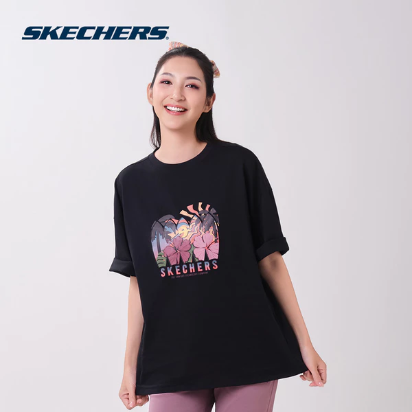 Áo Thun Tay Ngắn Nữ Skechers Cali Breeze Iconic Short Sleeve Tee - SL326W465-0018