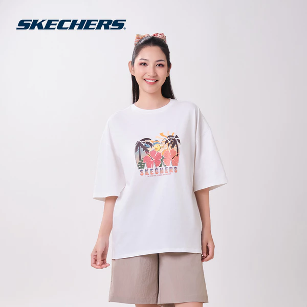 Áo Thun Tay Ngắn Nữ Skechers Cali Breeze Iconic Short Sleeve Tee - SL326W465-00QF