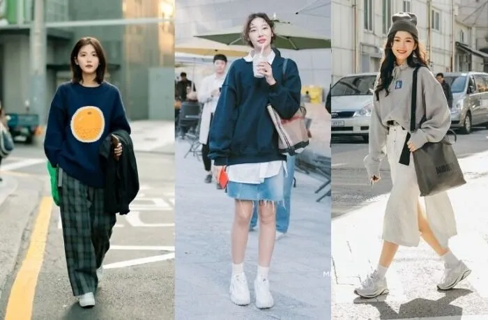Outfit theo street style Hàn Quốc