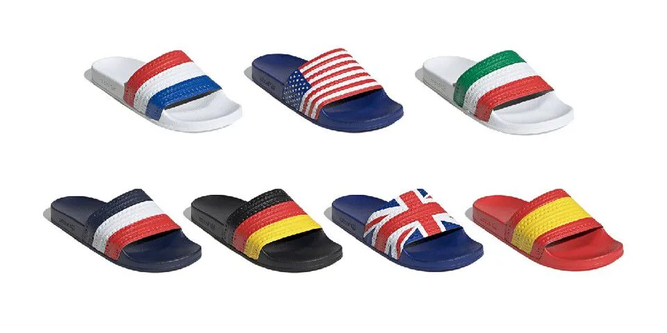 Mùa hè này, hãy chu du thế giới cùng adidas qua BST dép Adilette phiên bản “quốc kỳ”