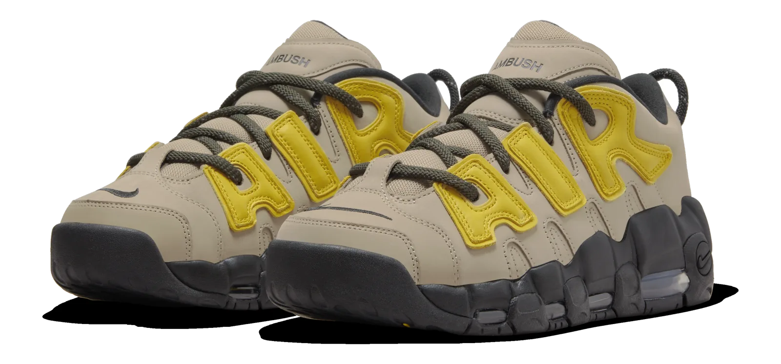 Nike x AMBUSH Air More Uptempo Low màu be vàng