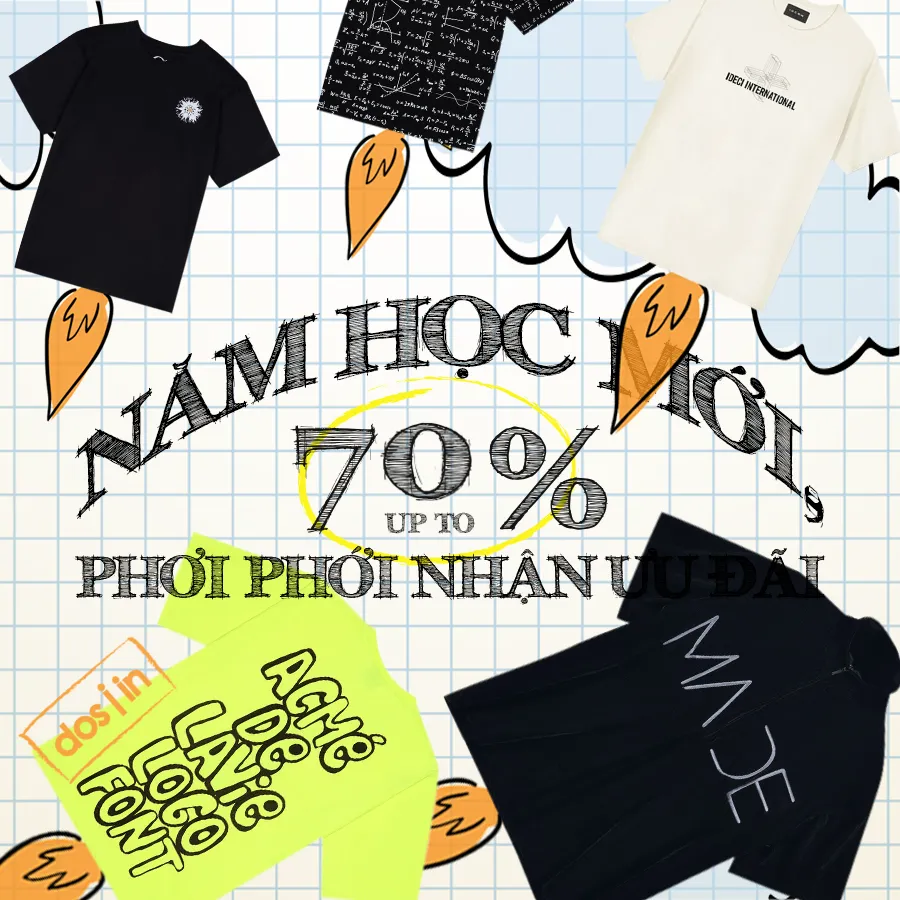 Năm học mới, phơi phới nhận ưu đãi lên đến 70% tại Dosiin