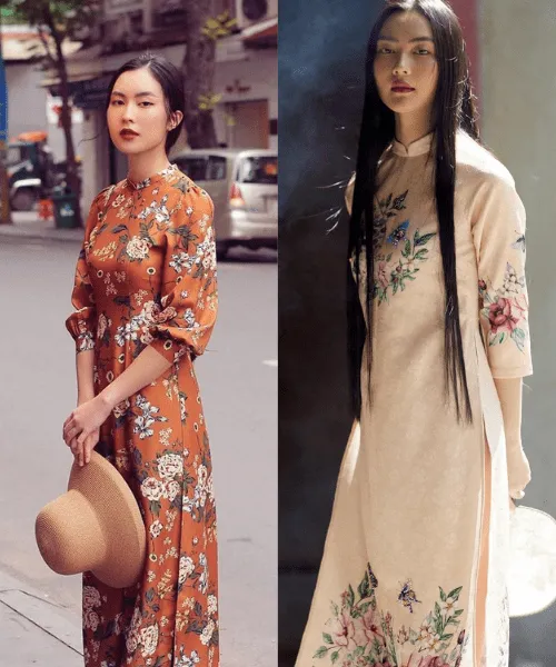 Helly Tống thích diện những bộ áo dài có chất liệu mỏng manh tương đối trang nhã, nhẹ nhàng với gam màu nhẹ nhàng.