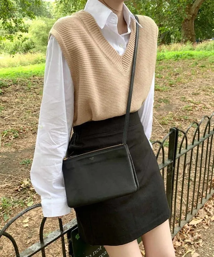 Phối đồ với áo gile nữ cùng áo sơ mi