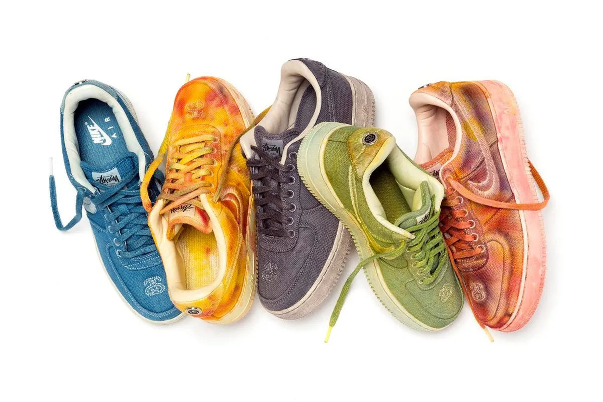 [Stüssy x Nike Air Force 1]  Ra mắt phiên bản nhuộm thủ công độc đáo