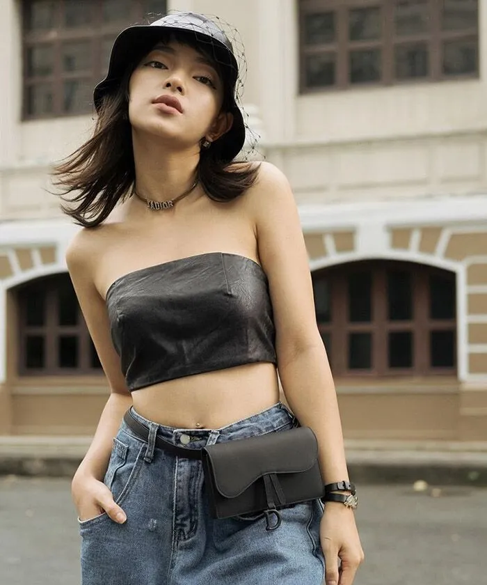 Cách phối đồ với áo croptop thăng hạng visual cho Nàng