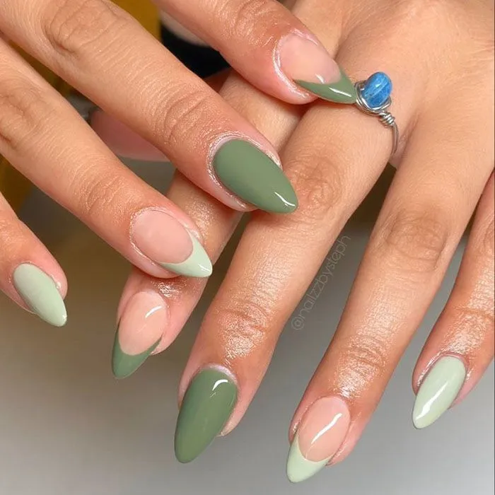 Nail đẹp màu xanh bơ