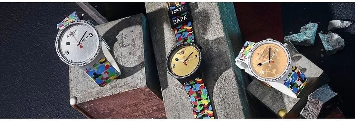 Không chỉ dừng lại ở thời gian, loạt đồng hồ BAPE x Swatch còn giúp bạn định nghĩa được cả không gian