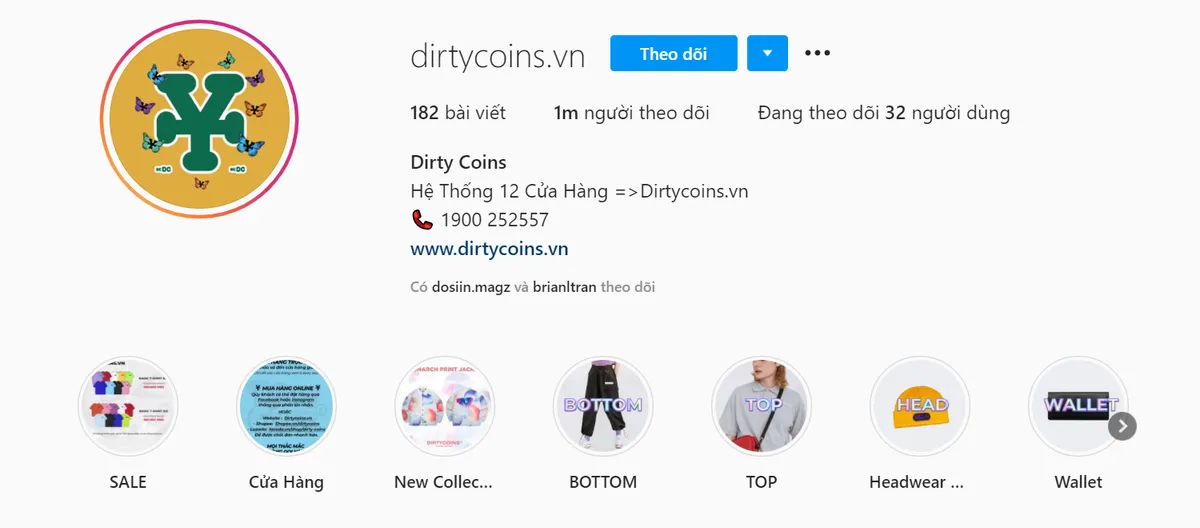Dirty Coins - Local brand đầu tiên tại Việt Nam cán mốc 1 triệu follower instagram