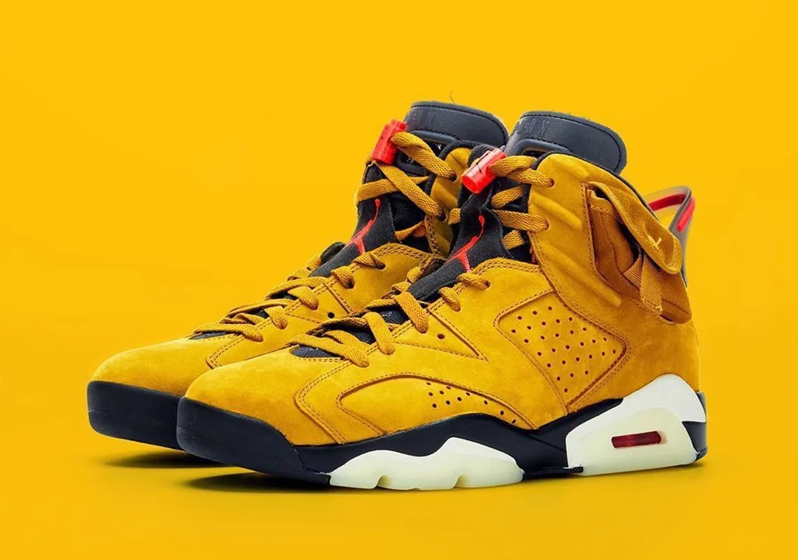 Travis Scott x Air Jordan 6 "Yellow Wheat" tạm hoãn lịch phát hành