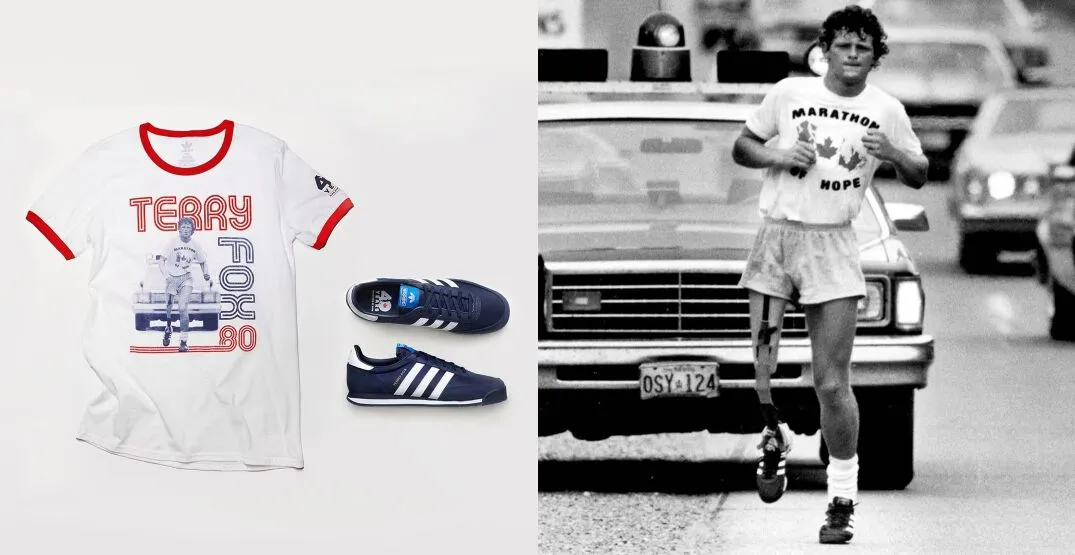 adidas ra mắt các thiết kế nhằm tưởng nhớ vận động viên Terry Fox huyền thoại