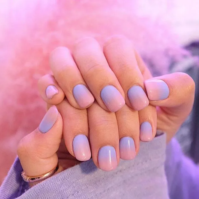 Nail đẹp màu gradient