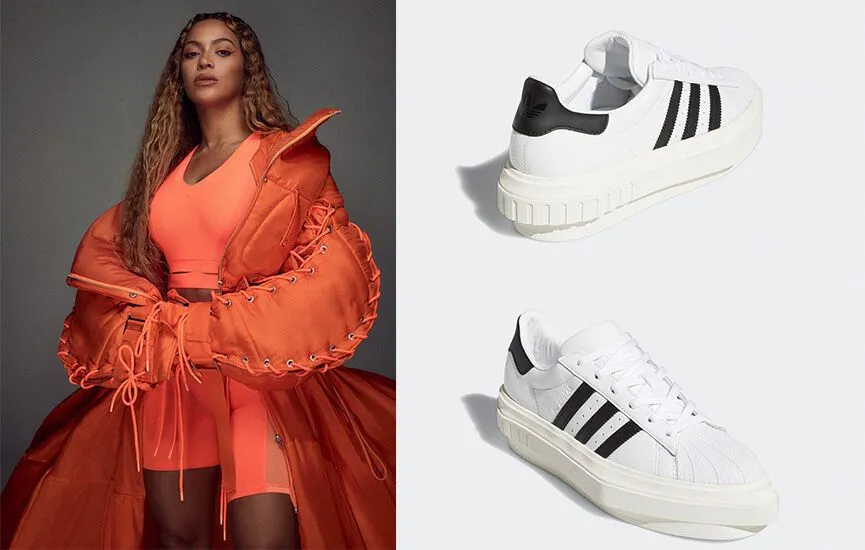 Beyoncé x adidas: Ra mắt mẫu giày mũi nhọn ấn tượng