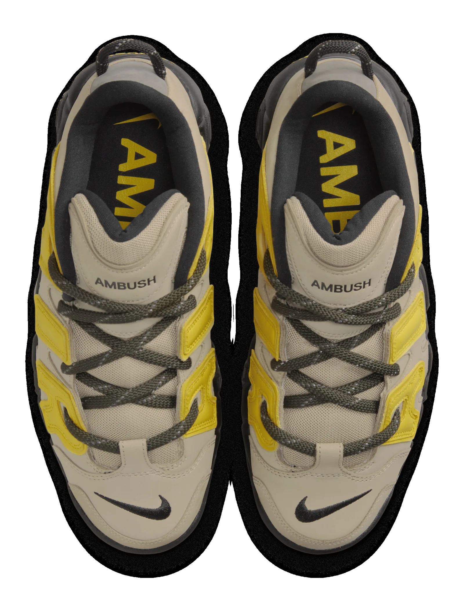 Góc nhìn từ trên của Nike x AMBUSH Air More Uptempo Low