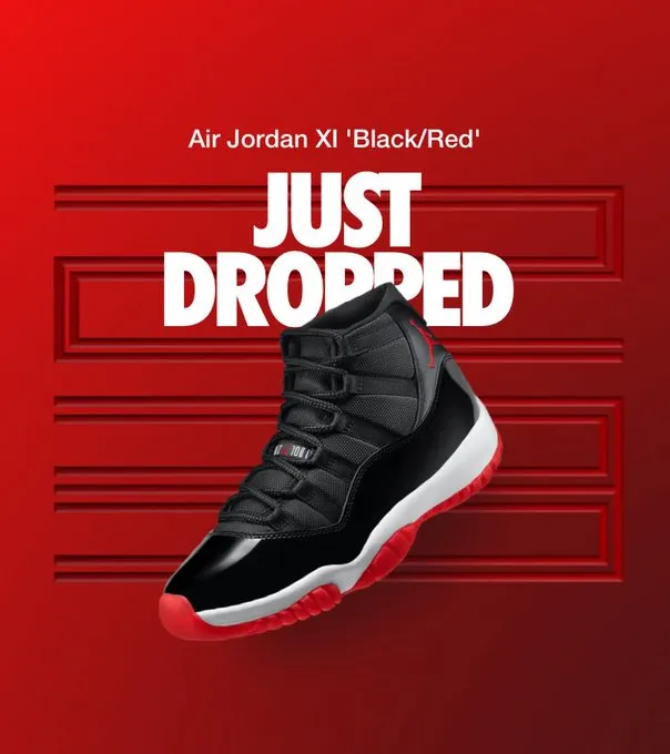 Nike Air Jordan 11 "Bred" bất ngờ xuất hiện tại SNKRS