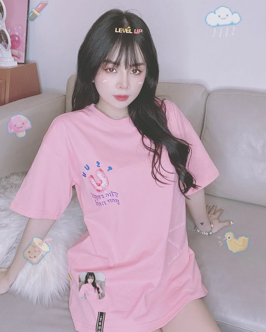 DJ Mie áo thun oversize