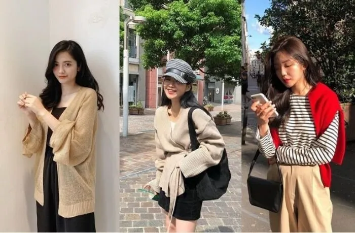Thêm một chiếc áo khoác cardigan len mỏng cũng có thể nâng tầm set đồ của bạn