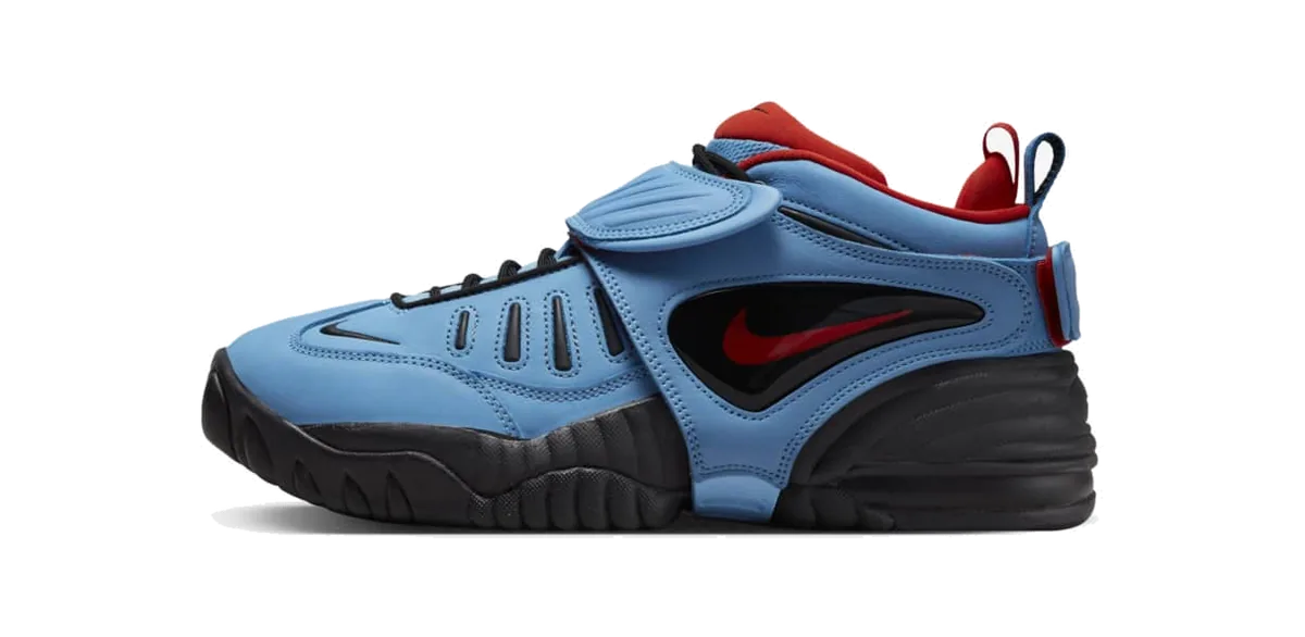 Nike x AMBUSH Air Adjust Force màu xanh University Blue và đỏ Habanero