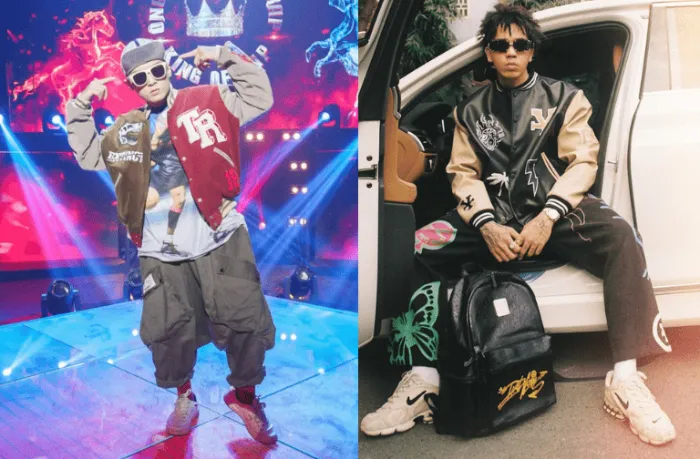 Bạn có thể tham khảo cách phối đồ với varsity của ở các rapper underground theo phong cách hiphop