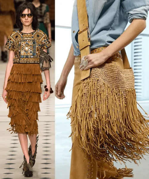 Chi tiết tua rua mang cảm hứng Boho - chic tạo nên vẻ đẹp phóng khoáng, đậm chất "bụi" của những cô nàng cá tính