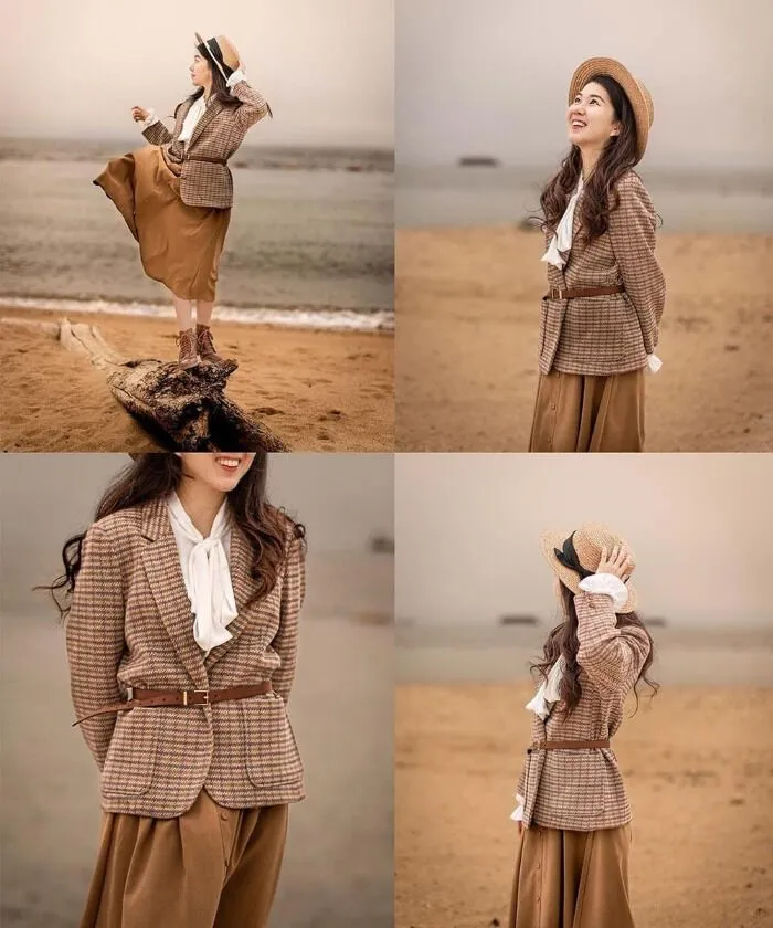 Phối đồ với blazer cùng chân váy