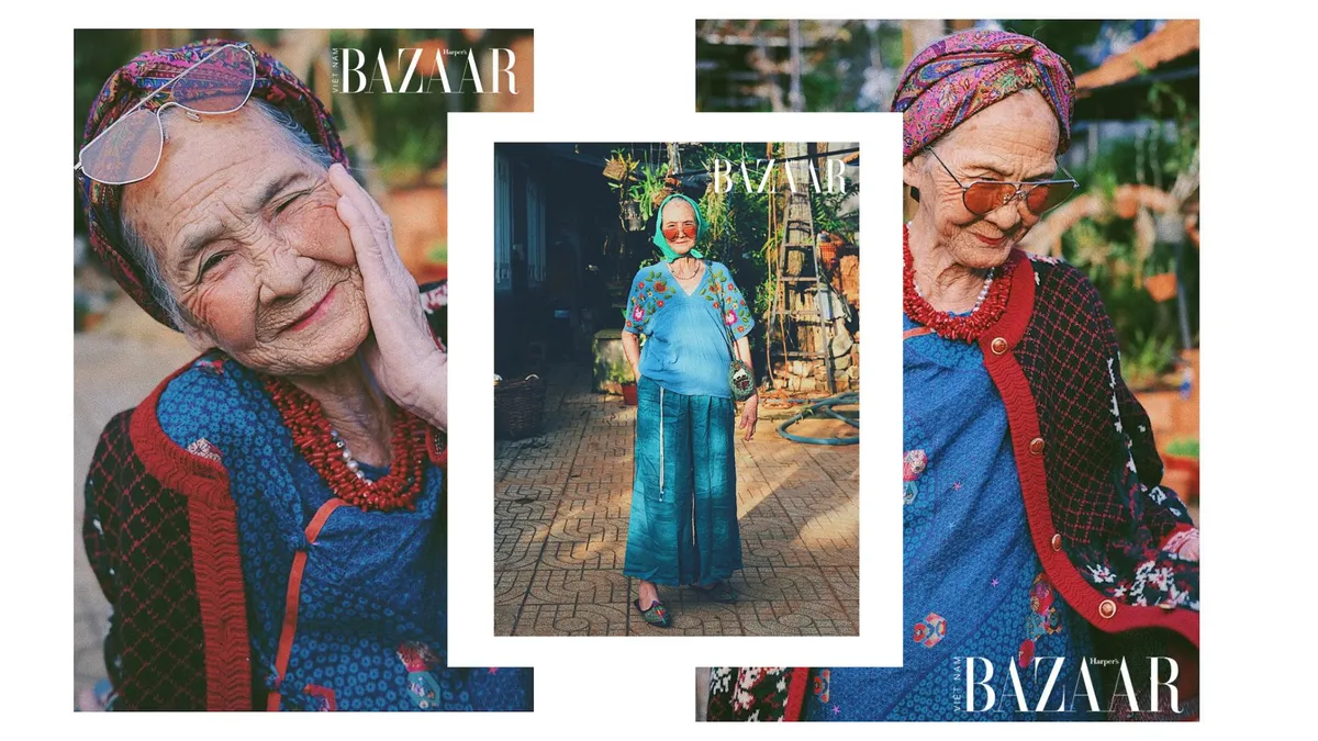 Cụ bà U80 lên đồ cực chất, Harper's Bazaar Vietnam cũng gật gù thích thú