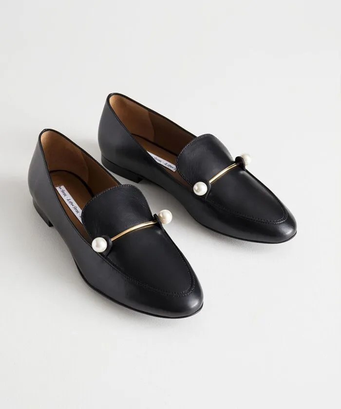 Giày loafer nữ da trơn