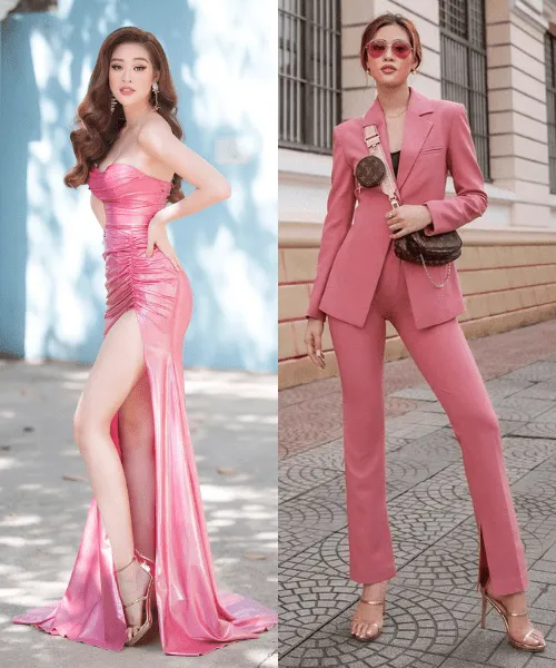 Đổ bộ "sàn diễn đường phố", tone màu hồng pastel được Hoa hậu Khánh Vân làm mới với nhiều phong cách khác nhau, biến hóa liên tục từ street style ngọt ngào đến mạnh mẽ.