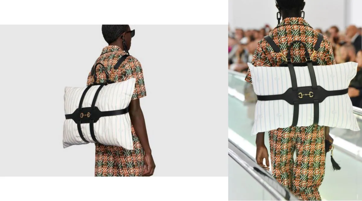 Cùng Gucci xách gối đi muôn nơi với thiết kế đai đeo gối “khó hiểu”