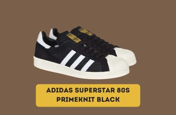 Giày Adidas Superstar 80s Primeknit đen cho nữ