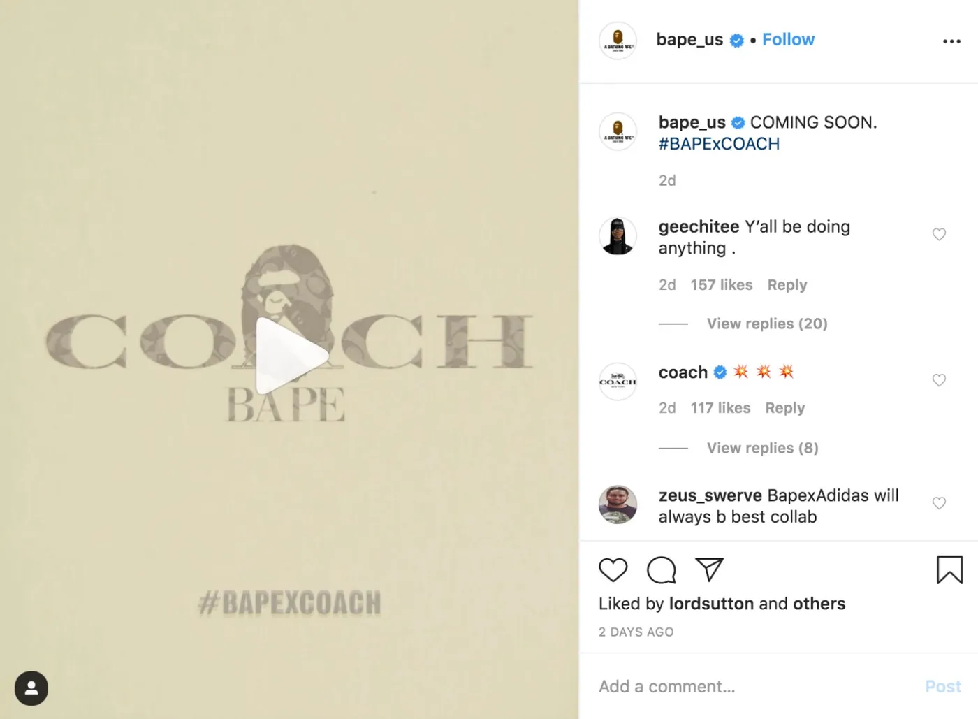 BAPE x Coach: Gây tò mò bởi những úp mở về collection mới