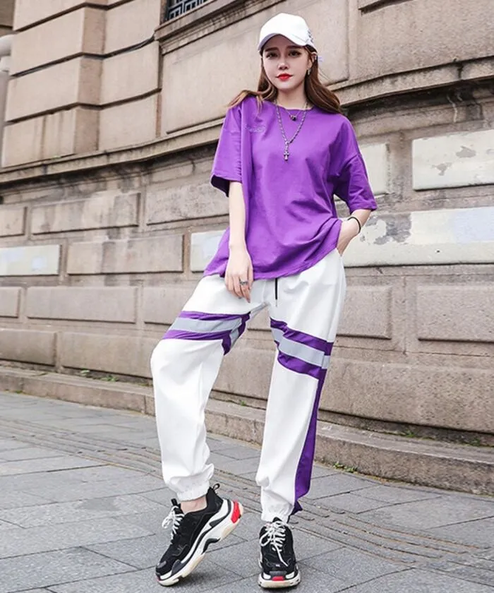 Quần thụng + Áo thun unisex oversized