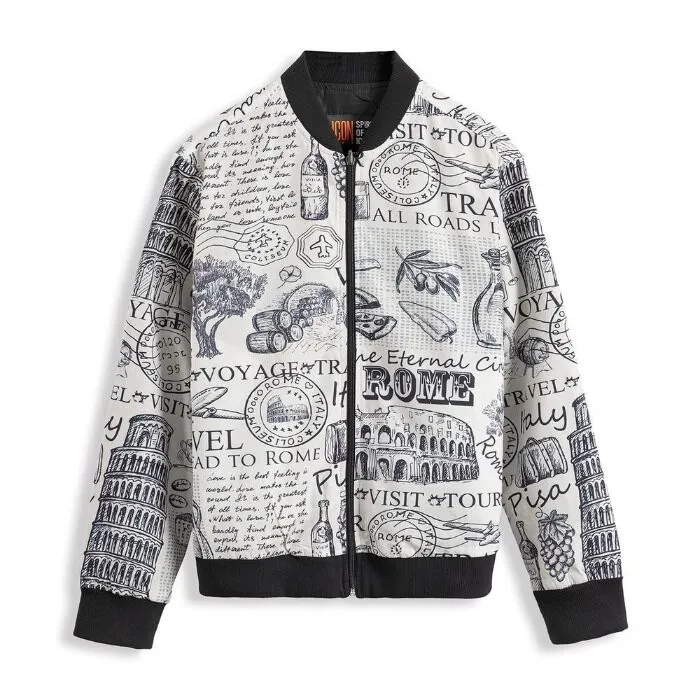 Áo khoác streetwear form rộng Bomber Dù Cao Cấp All Roads Lead To Rome