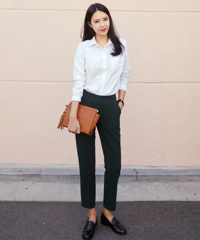 "Đẹp - sang - xịn" nên công thức mix giày loafer với quần baggy được đặc biệt ưa chuộng